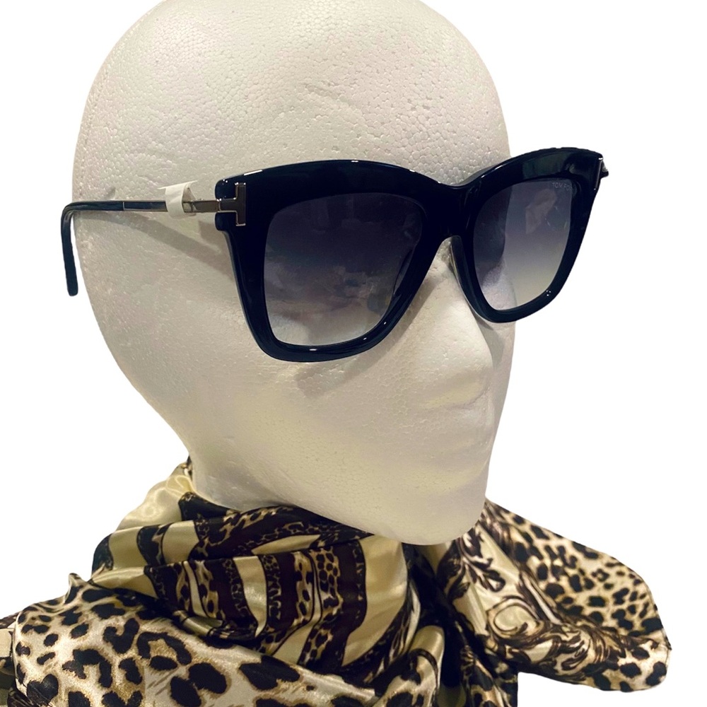 Last pair TOM FORD🔥 Dasha 🔥Square Polarized Sunglasses Black & Silver